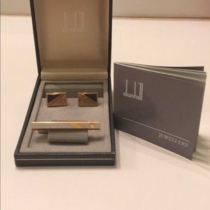 Handsome Original Dunhill Tie clip and Cufflinks
